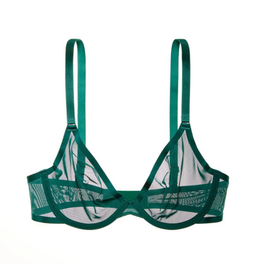 Cuup Plunge Green Bra